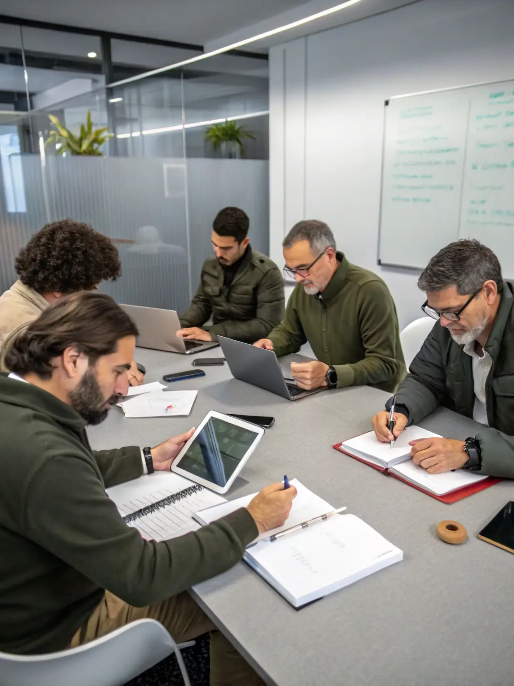 A photograph of a group of Indian professionals participating in a leadership workshop, actively engaging in discussions and team-building activities.