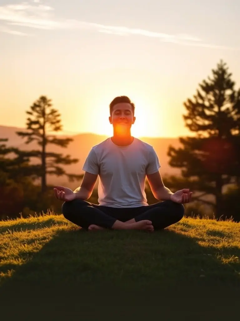 An individual meditating in a peaceful environment, representing mindfulness and mental clarity.